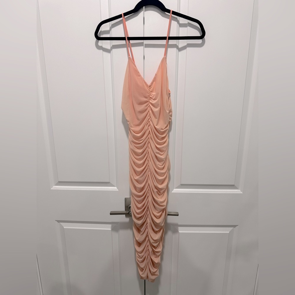 Pretty little thing ruched bodycon dress